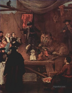 pietro falca la cage du lion 1762 Peinture à l'huile